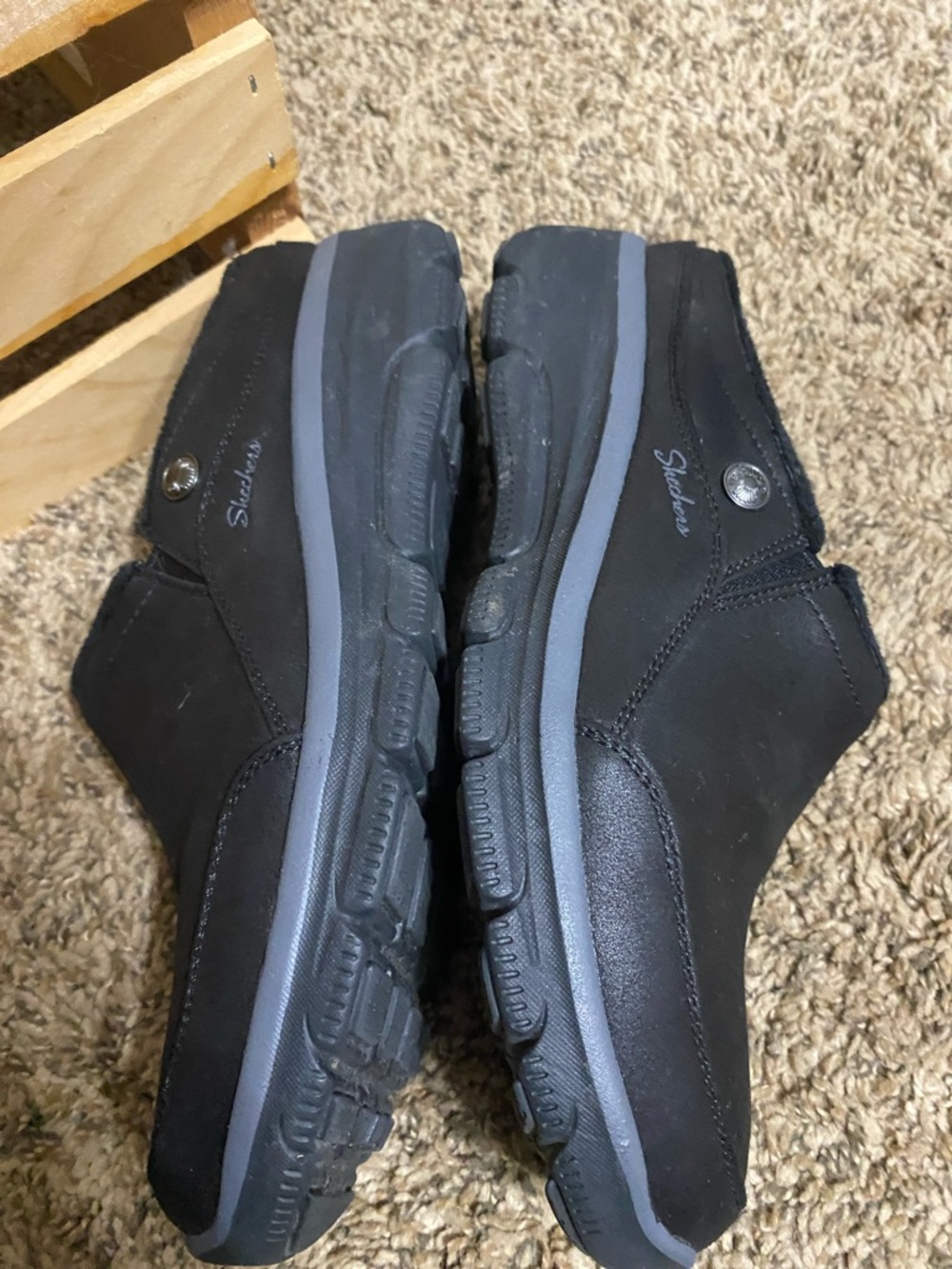 Skechers Black Mule Slip On Size 7.5 - Picture 6 of 7